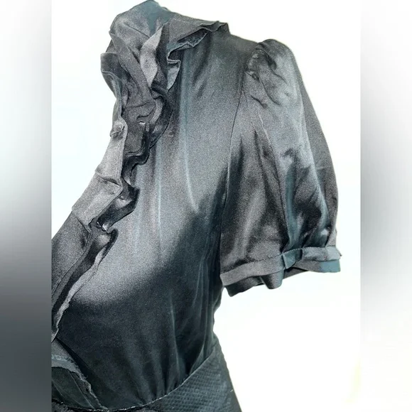 HP🎉BCBGMaxAzria Mock Black Dress - Picture 5 of 8